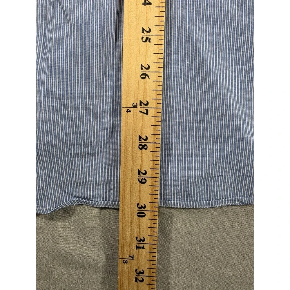 Polo Ralph Lauren‎ Estate Striped Work Dress Shirt 15.5 34/35 Blue White